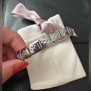 Dog Paws Italian Charm Bracelet